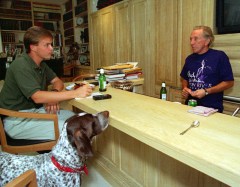 Sophie and Andy at the wet bar