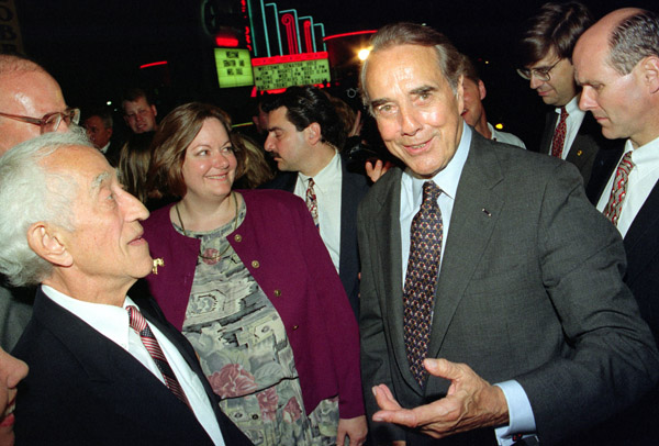 Sen. Bob Dole says, "I don't really know what to say."